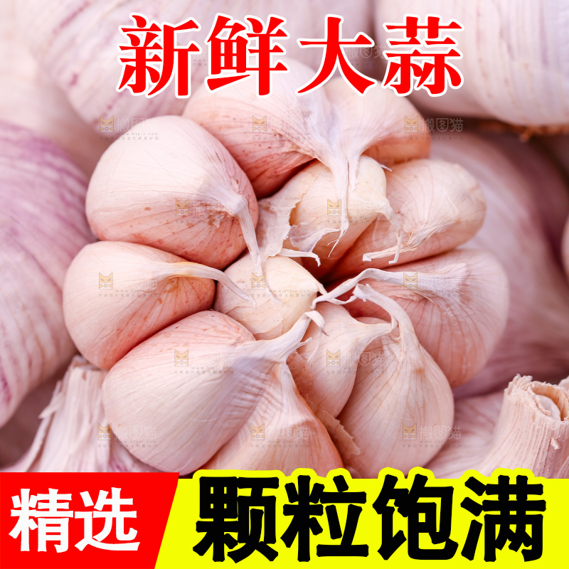 一堆山东新大蒜