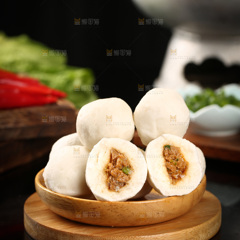 一堆手工鱼丸