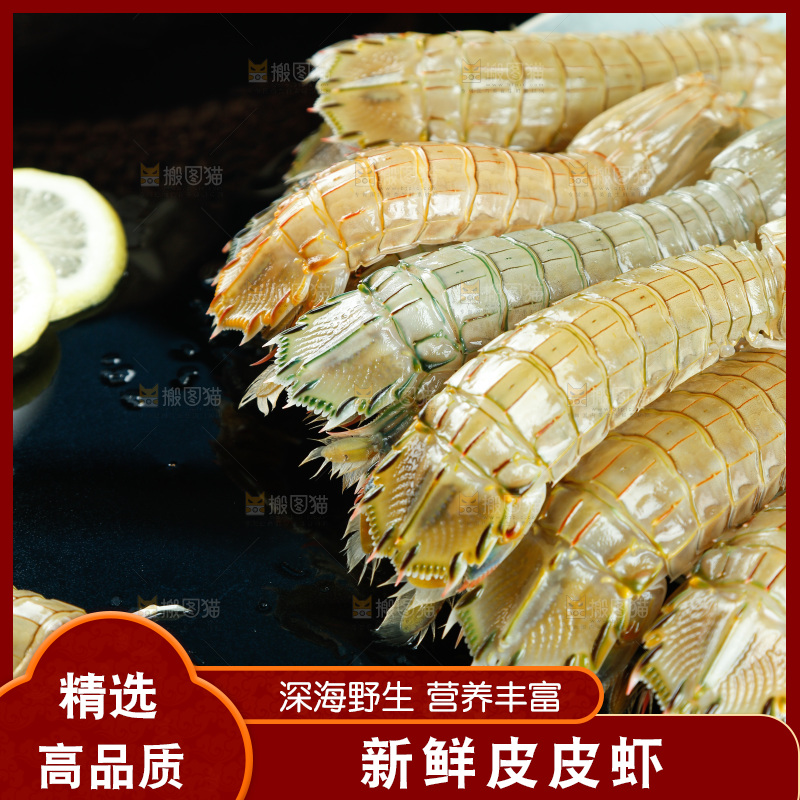 黑底上的富贵虾