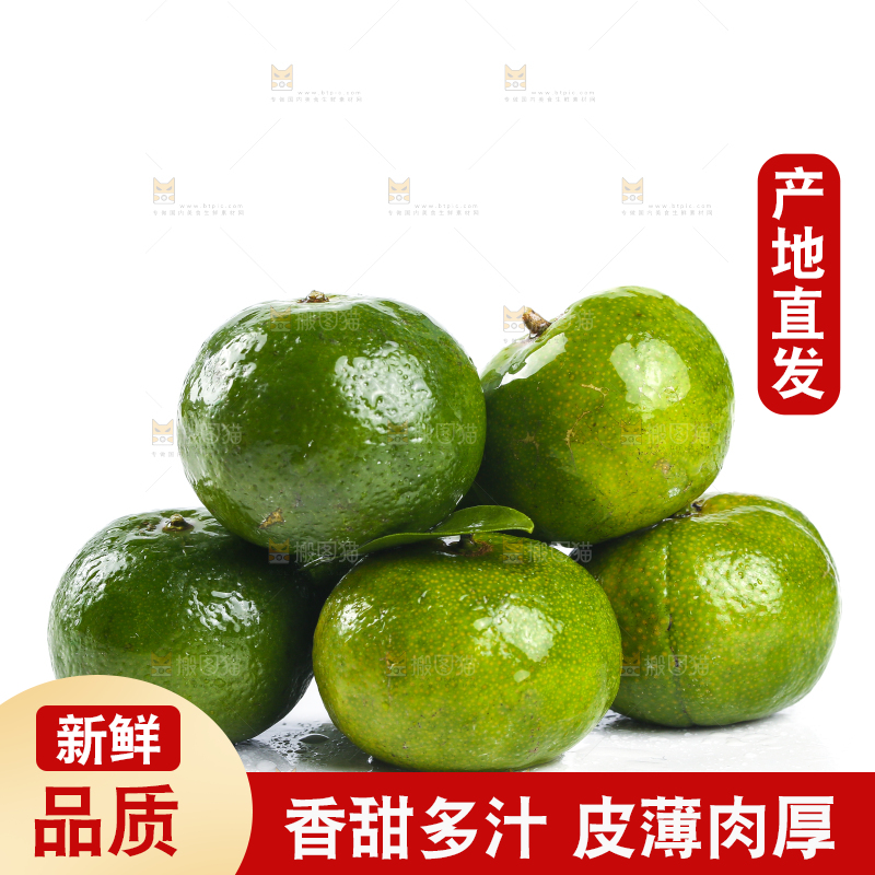 白底上的清香蜜橘