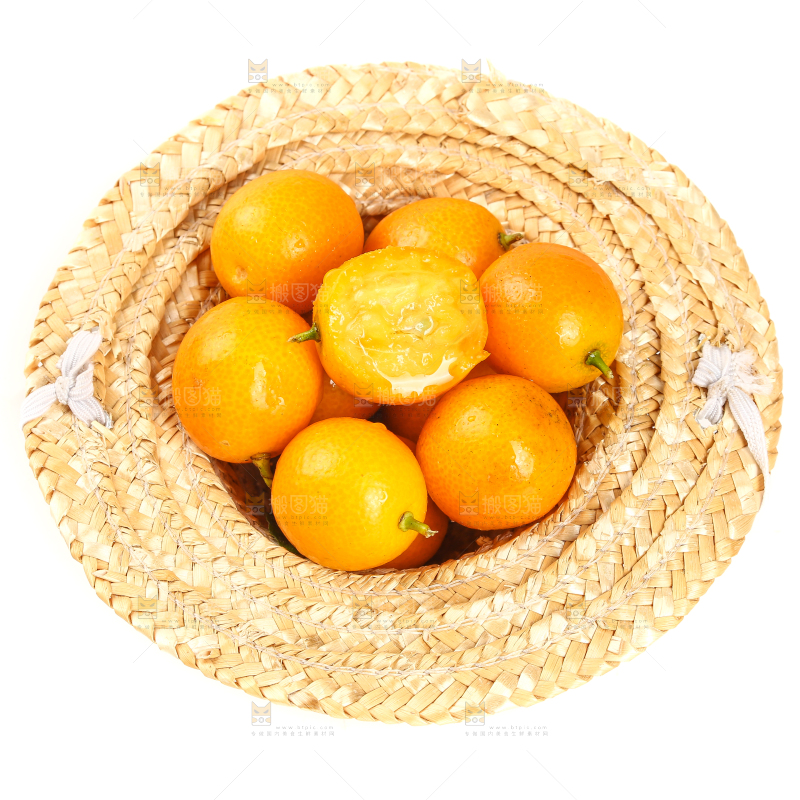 草帽里装着金钱桔