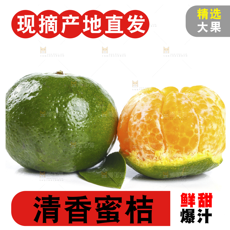 白底上的桂林清香蜜桔