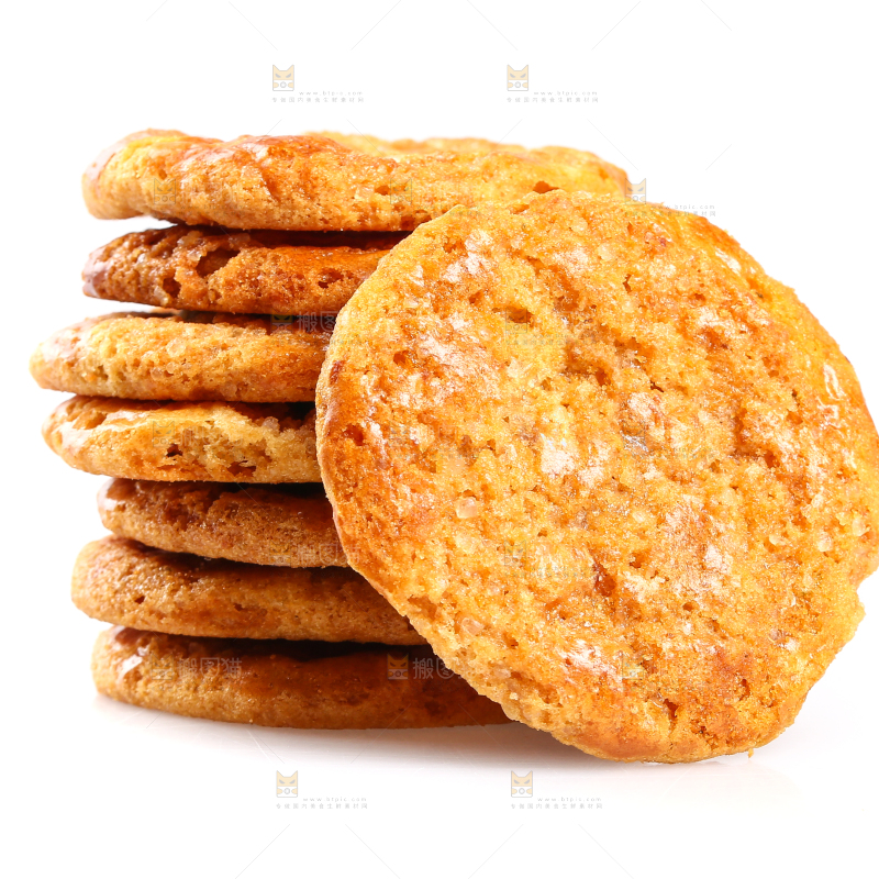 白底上放着鸡仔饼