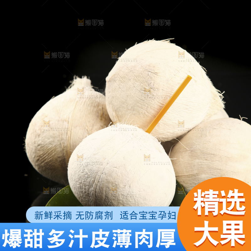 黑底上的牛奶椰子