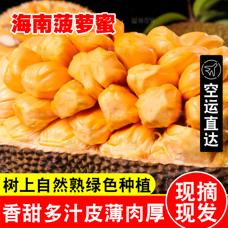 黑底上的进口红肉菠萝蜜
