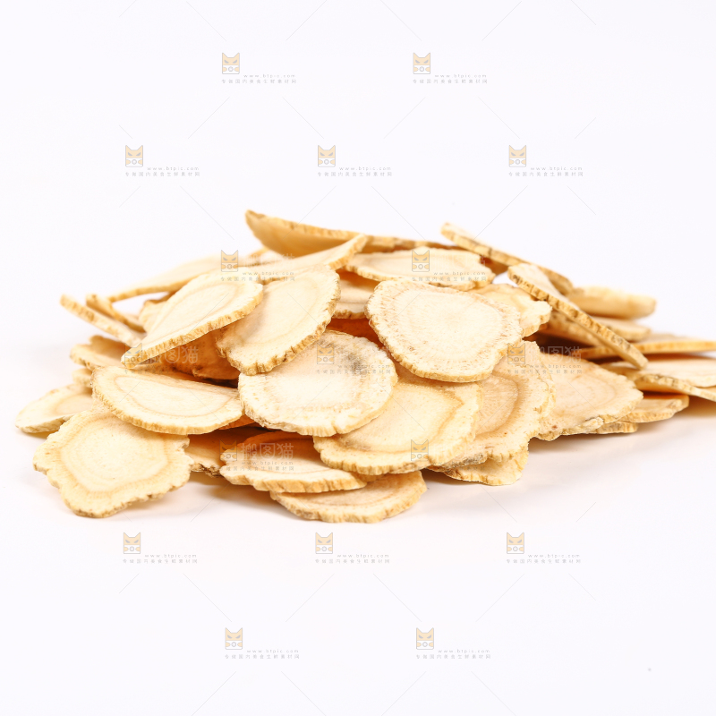 白底上放着一堆西洋参