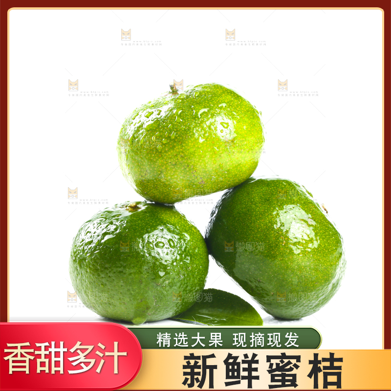 白底上的清香蜜橘