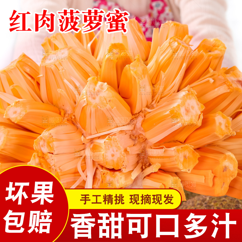 手里捧着红肉菠萝蜜