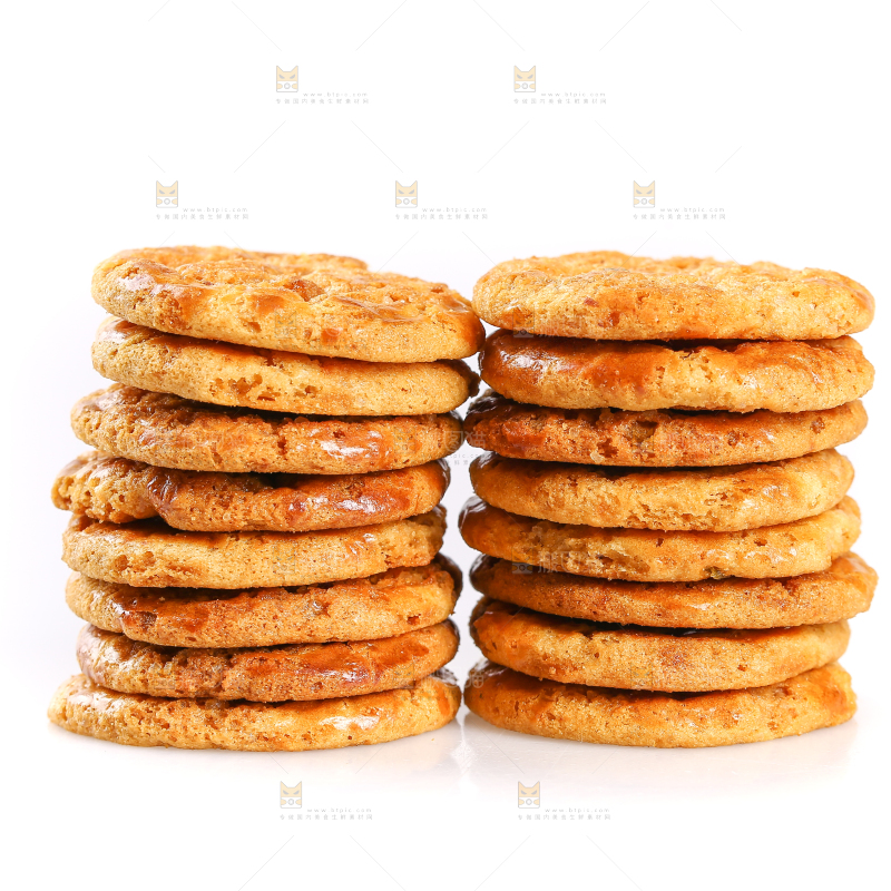 白底上放着鸡仔饼