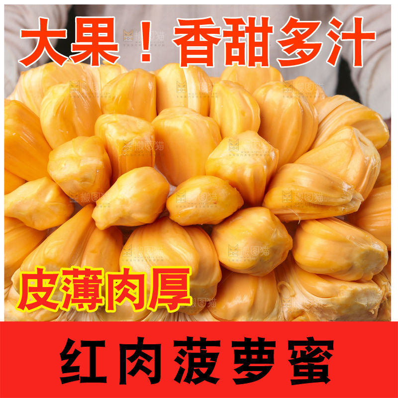 手里捧着红肉菠萝蜜