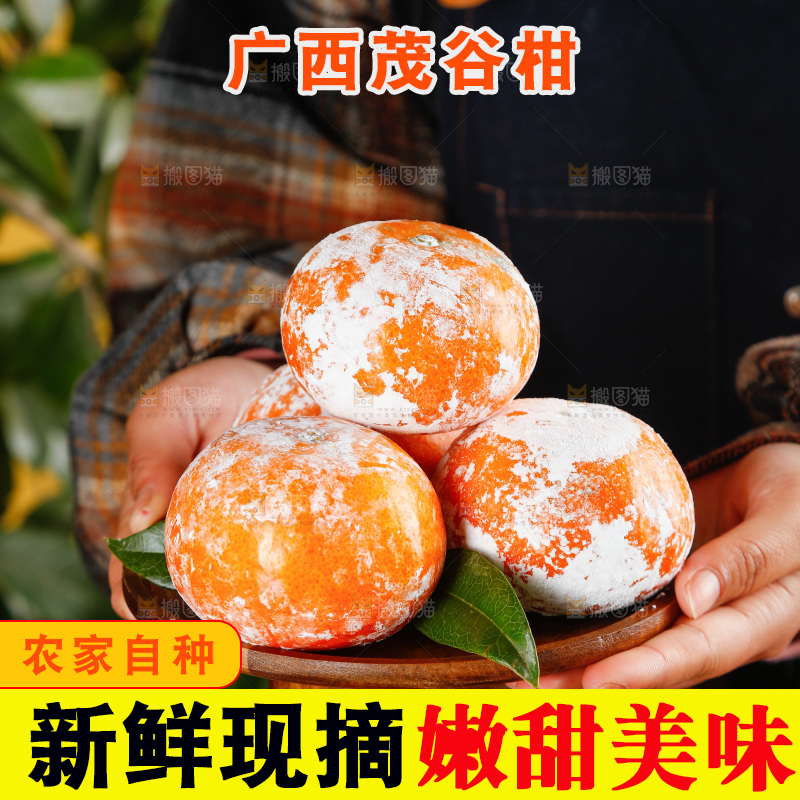 手里端着一盘茂谷柑