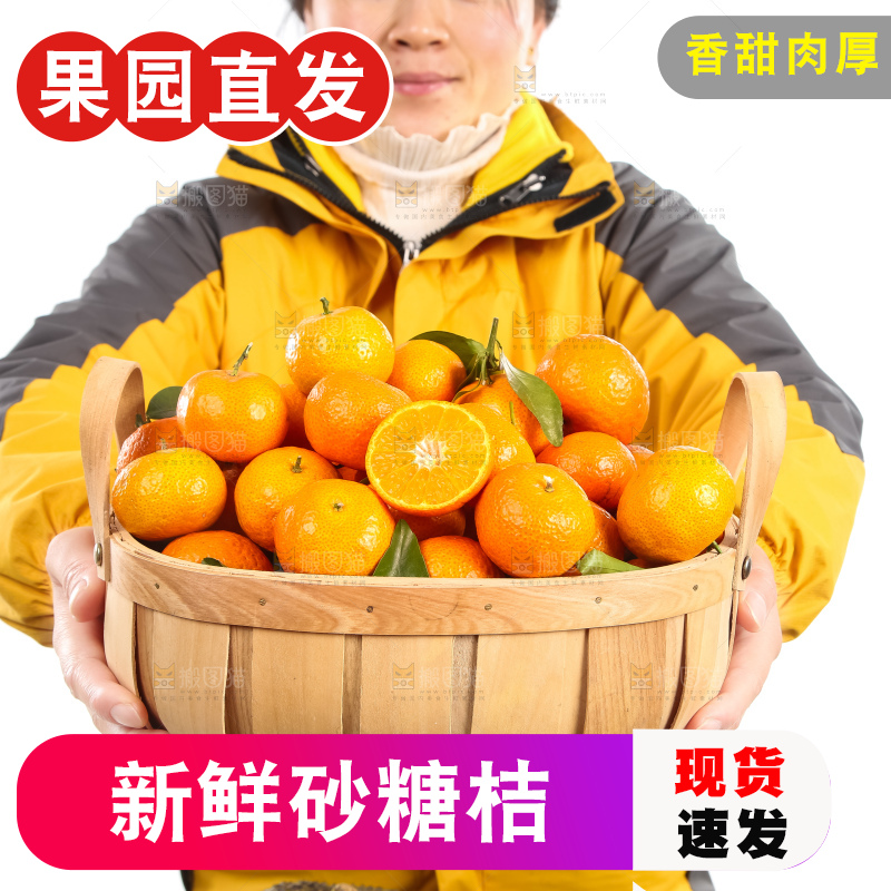 手里端着一篮砂糖橘