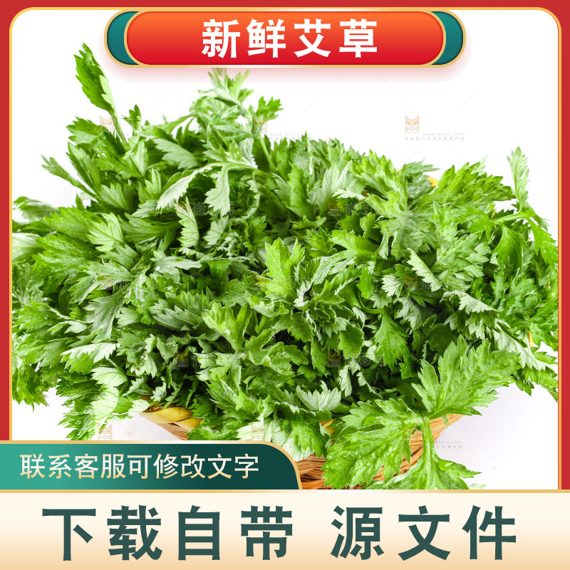 一篮新鲜艾叶