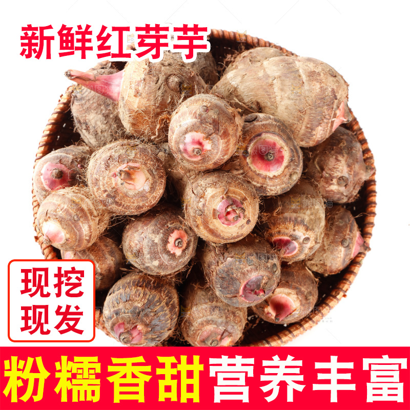 一篮红芽芋头