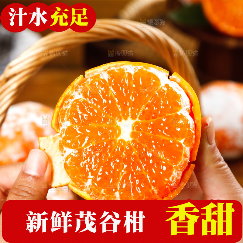 手里拿着茂谷柑