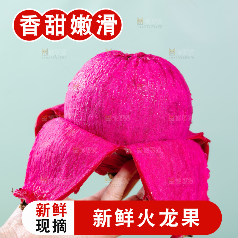 手里拿着火龙果