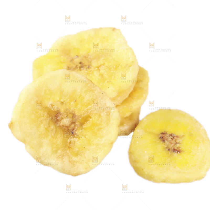 白底上放着香蕉片