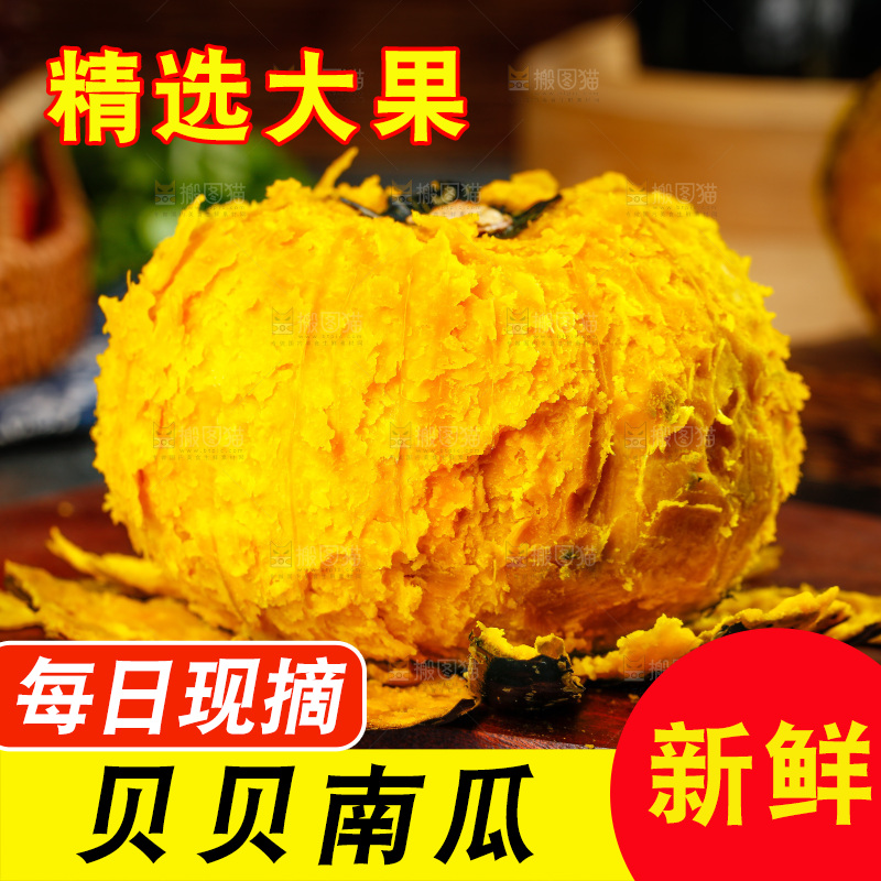 木底上的板栗贝贝南瓜