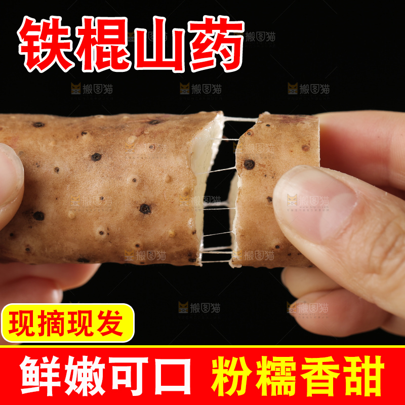 手里拿着山药