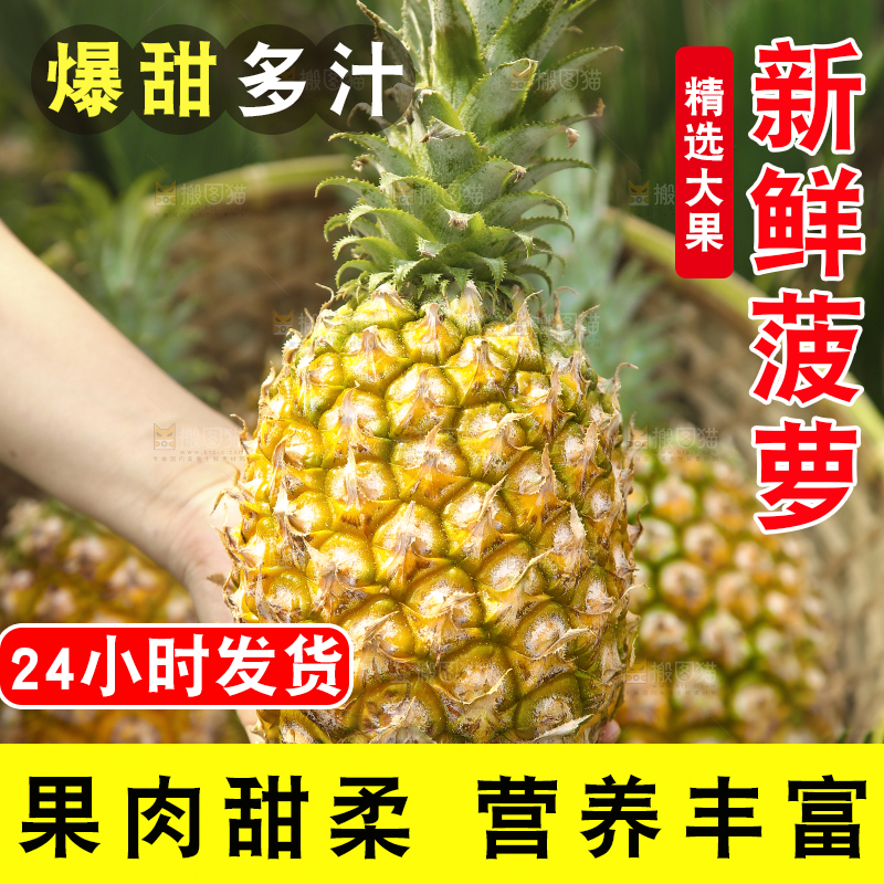 手里拿着菠萝