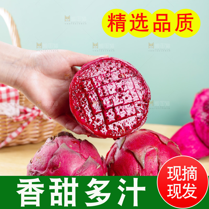 手里拿着红心火龙果