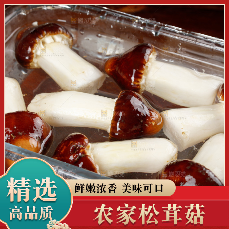 碗里泡着松茸菇