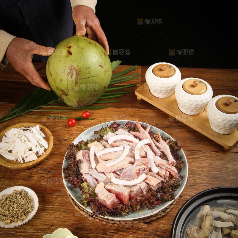 一盘椰子鸡