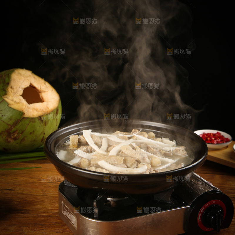 一锅椰子炖鸡