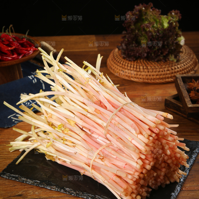 一堆鱼腥草嫩芽