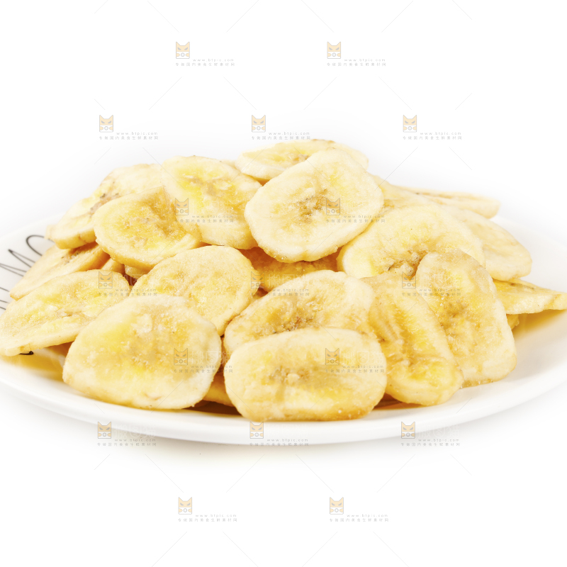 一盘香蕉脆片