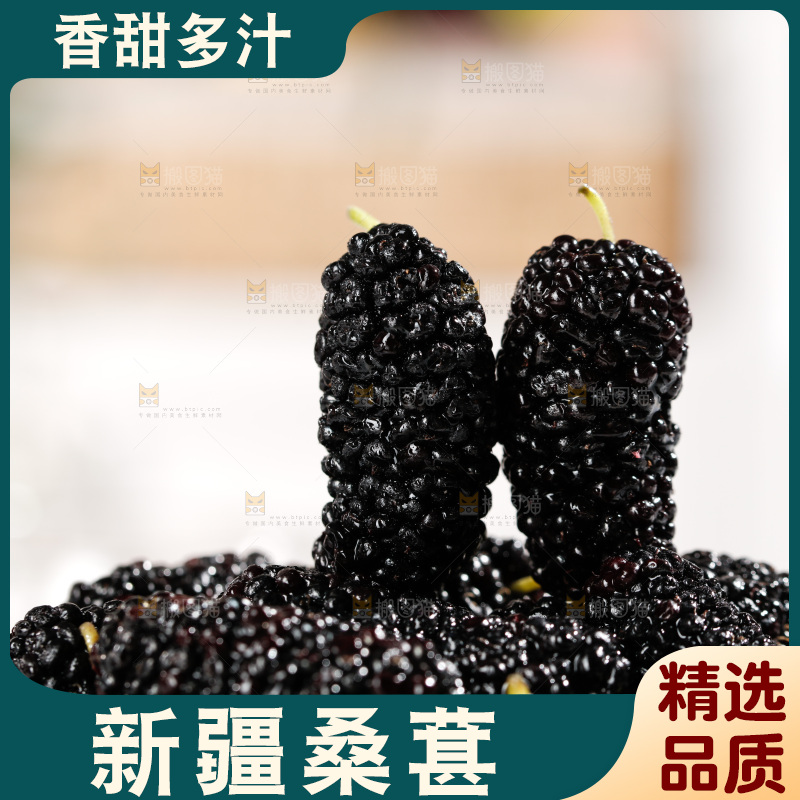一盘新鲜桑葚