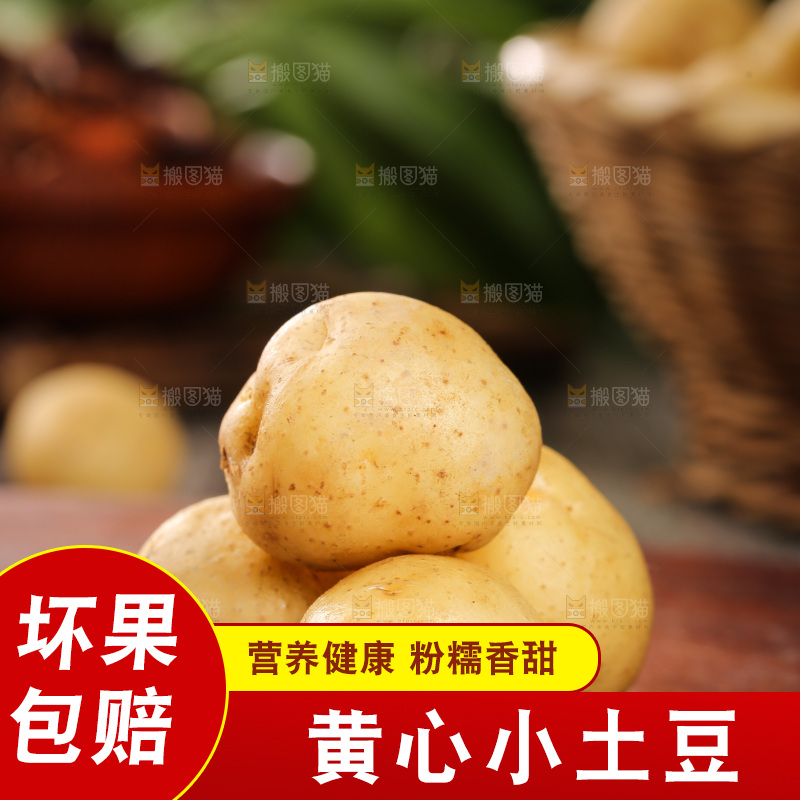 木板上放着高山小土豆