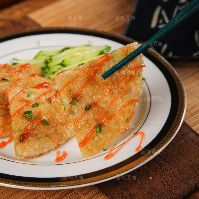 一盘葱油饼