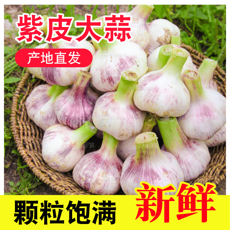 一篮紫皮大蒜