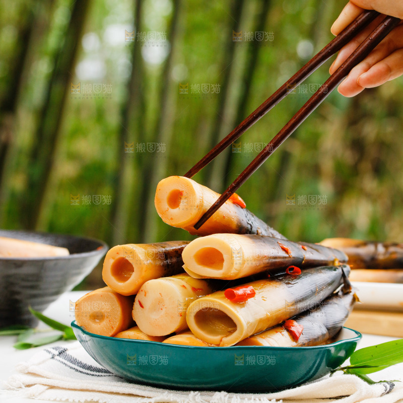 一盘香辣味手剥笋