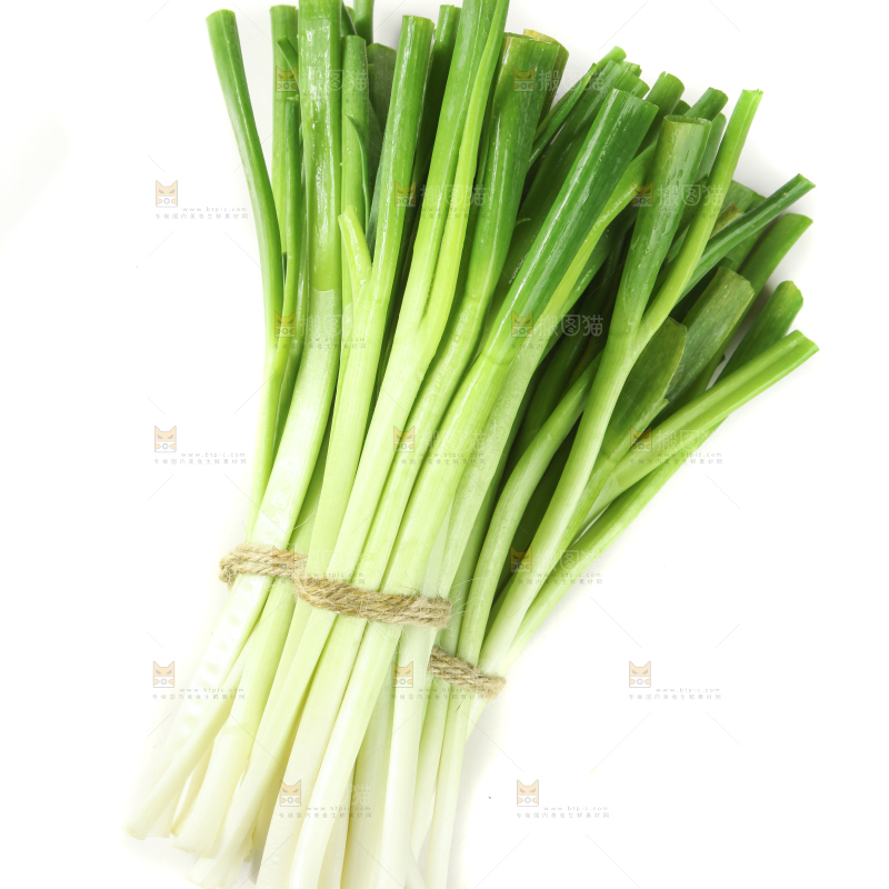 白底上的大葱