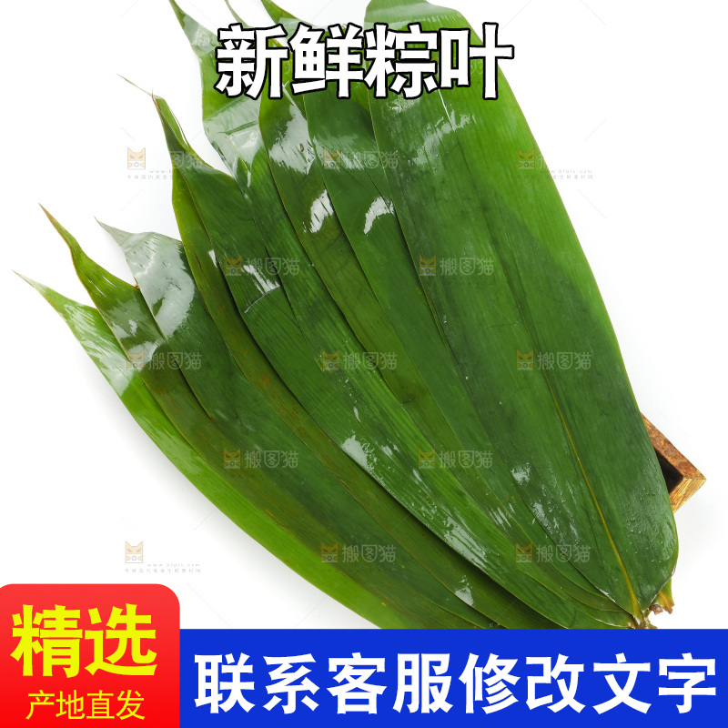 白底上的天然粽叶