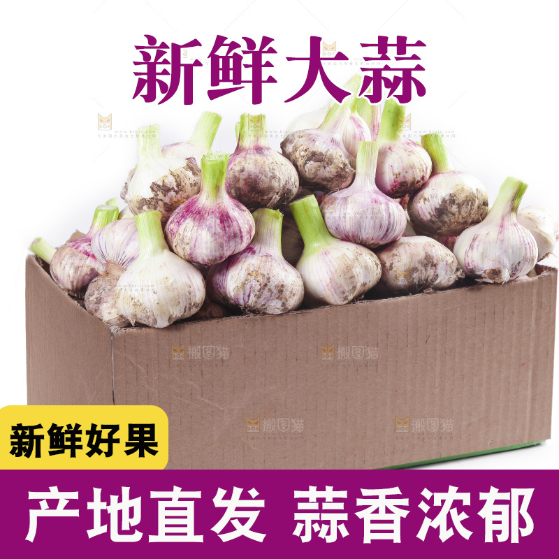 一箱新鲜大蒜