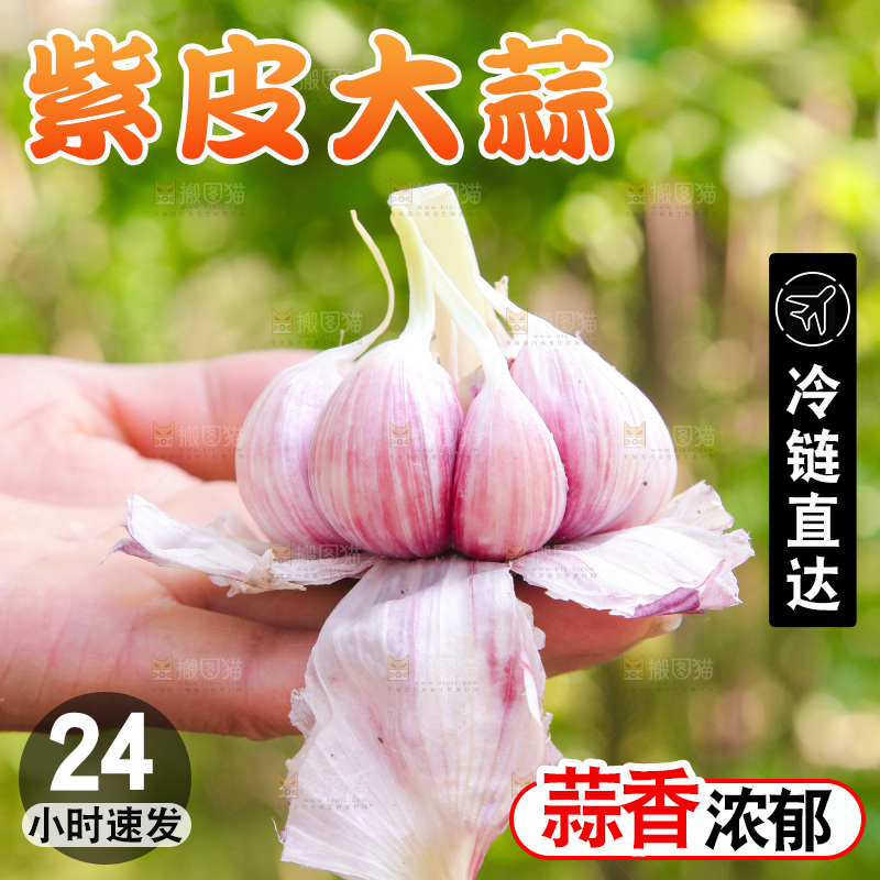 手里拿着大蒜