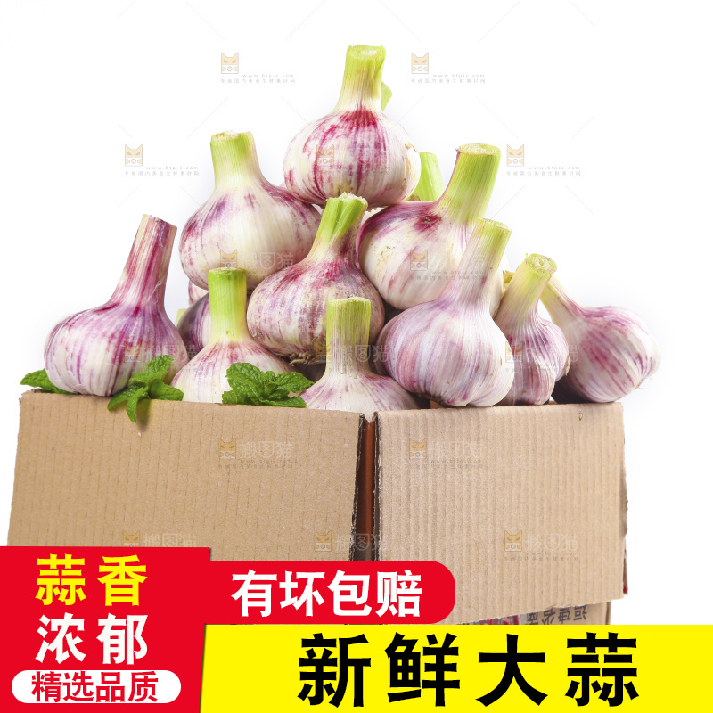 一箱新鲜大蒜
