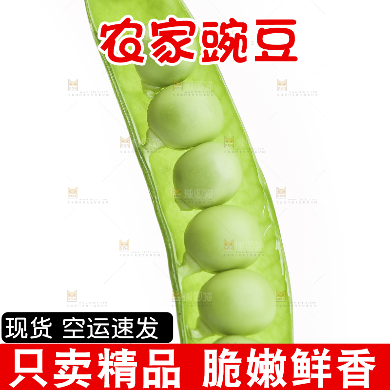 手里拿着剥开的豌豆荚