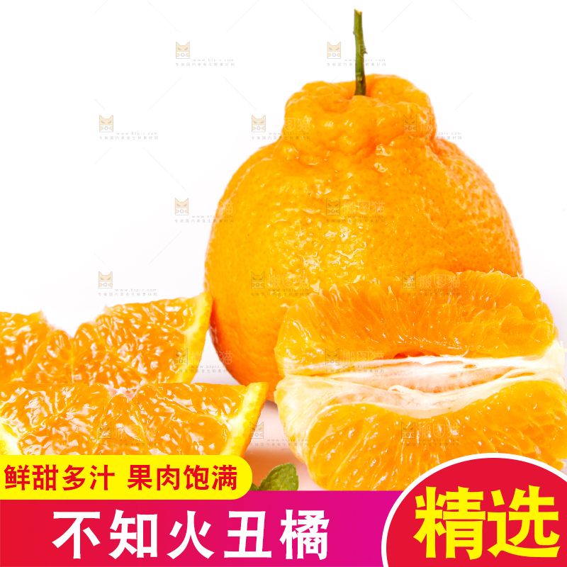 白底上摆放着柑橘
