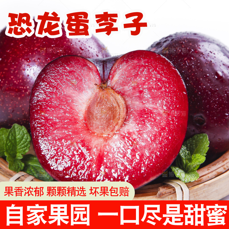 篮子里装着智利恐龙蛋李