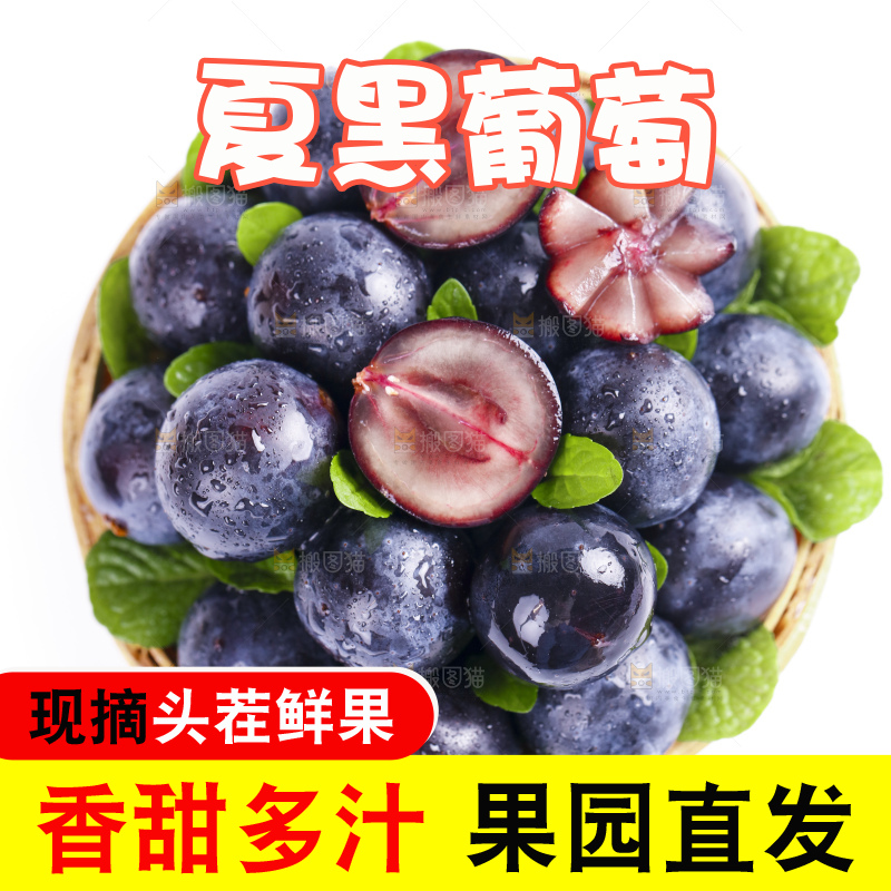 篮子里装着无籽葡萄