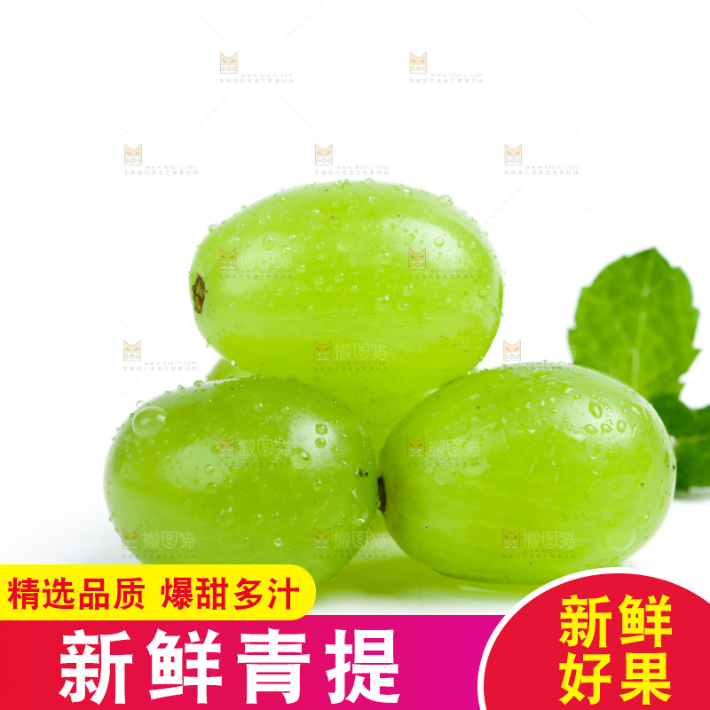 白底上放着维多利亚青提