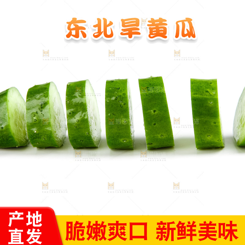 白底上的小黄瓜