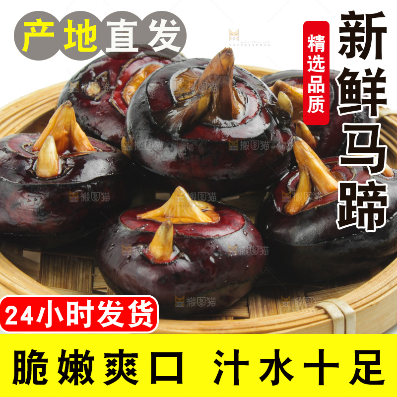 篮子里装着湖北新鲜马蹄