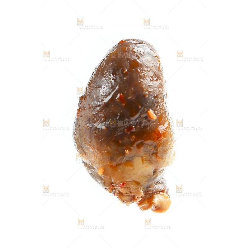 白底上的卤鸭心