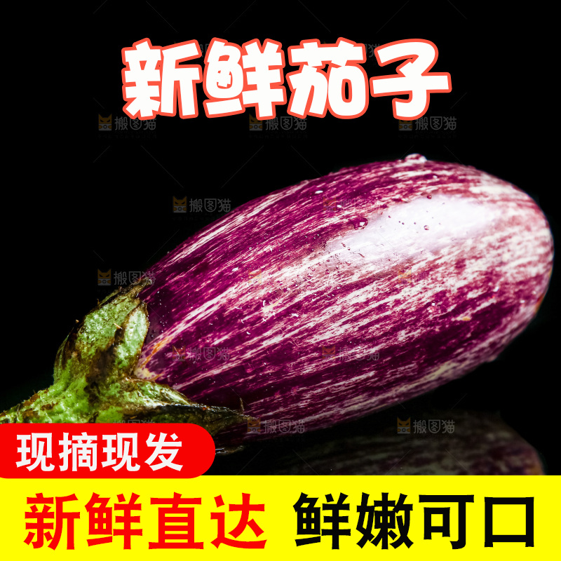 黑底上放着金丝茄子