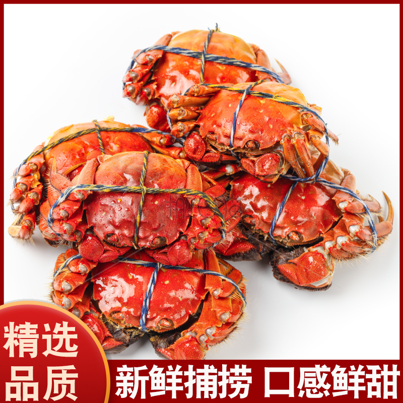 白底上放着螃蟹
